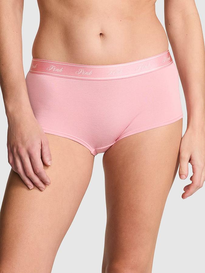 Logo Cotton Shine Boyshort Panty