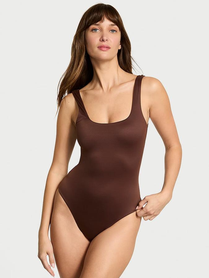 Bodywear by Victoria's Secret with FeatherSoft&trade; Innovation Square-Neck Tank Bodysuit