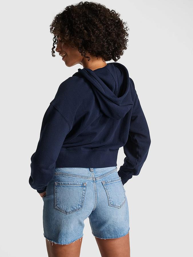 Ivy Terry Shrunken Full-Zip Hoodie