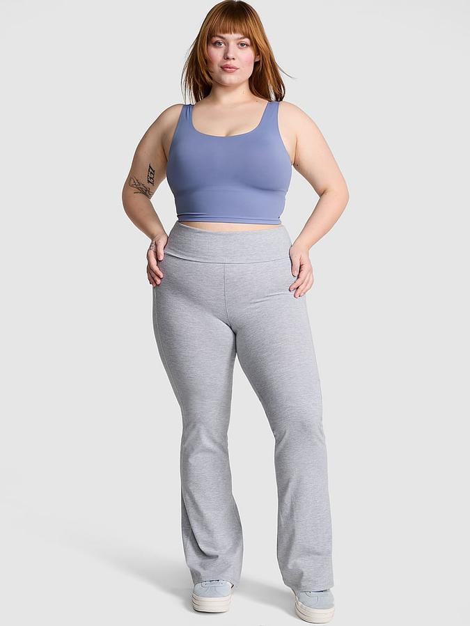 All-Day Cotton Foldover Flare Leggings