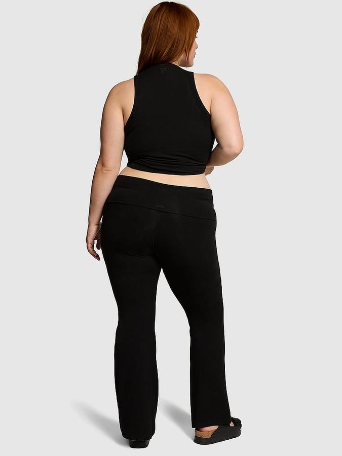 All-Day Cotton Foldover Flare Leggings