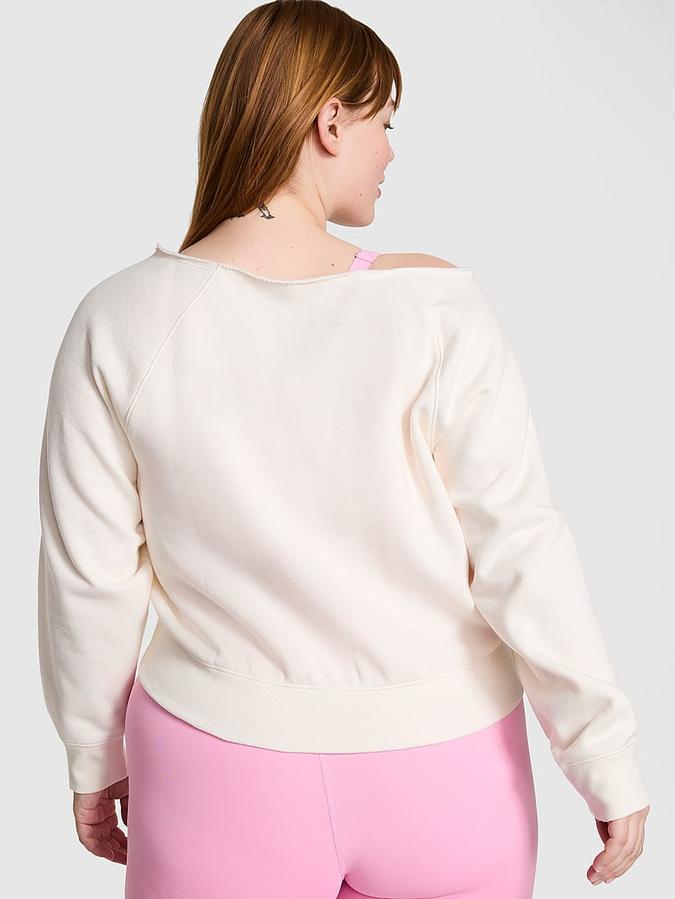 Ivy Fleece Off-The-Shoulder Sweatshirt
