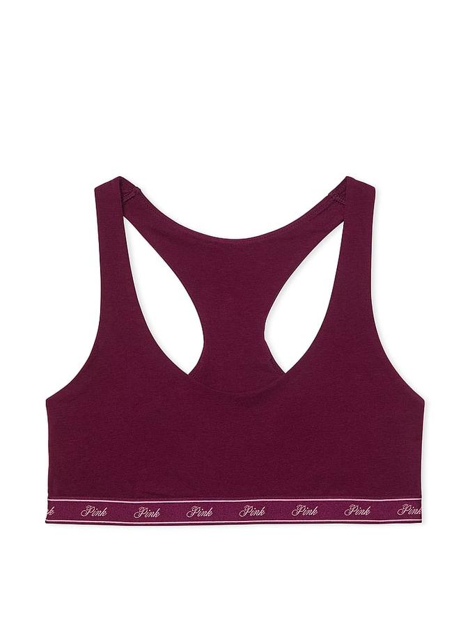 Cotton Logo Racerback Bralette