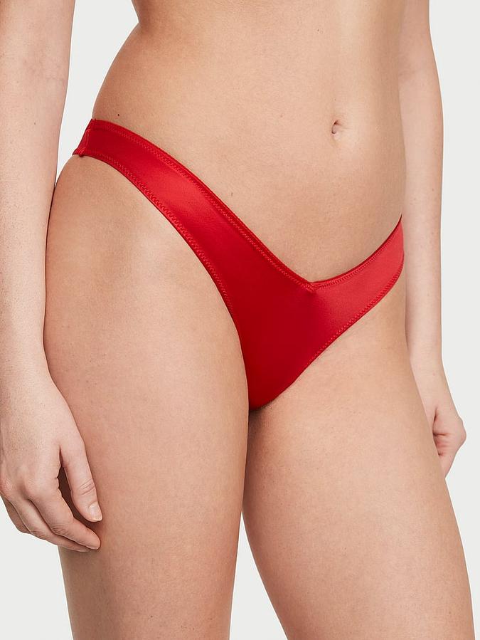 Strappy-Back High-Leg Thong Panty