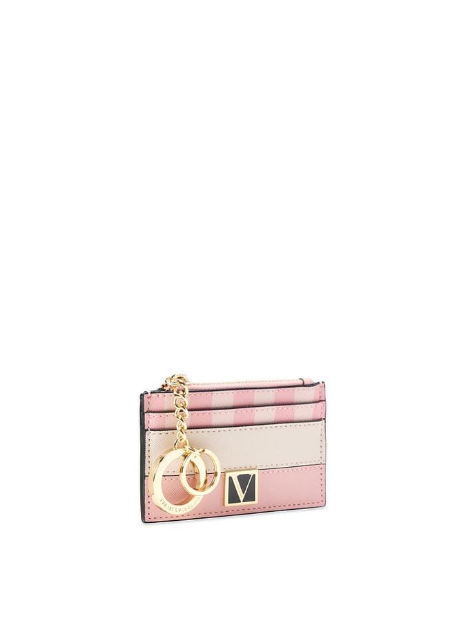 The Victoria Card Case Keychain Iconic Stripe