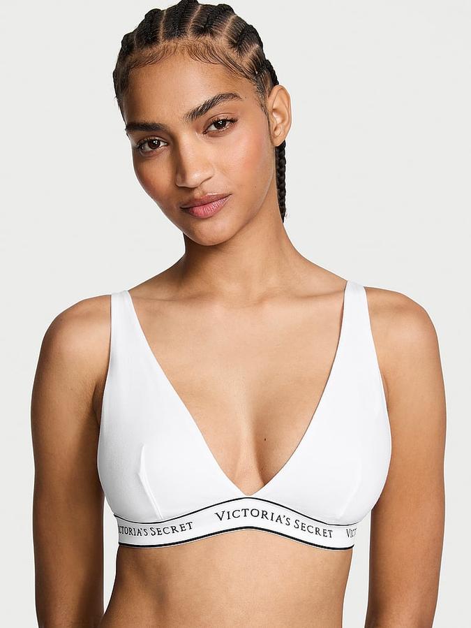 Wireless Cotton Plunge Bralette