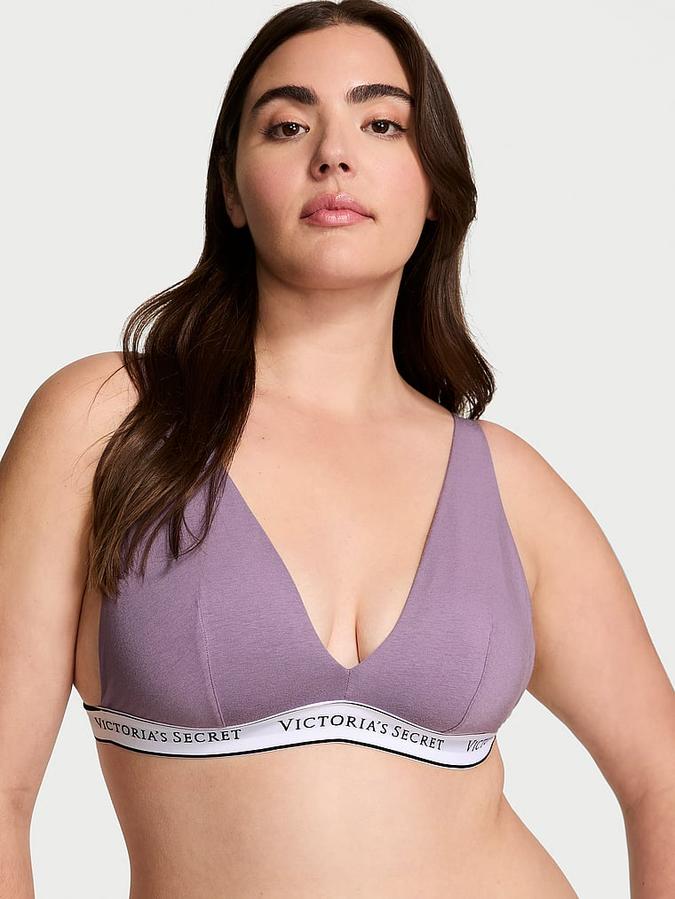 Wireless Cotton Plunge Bralette