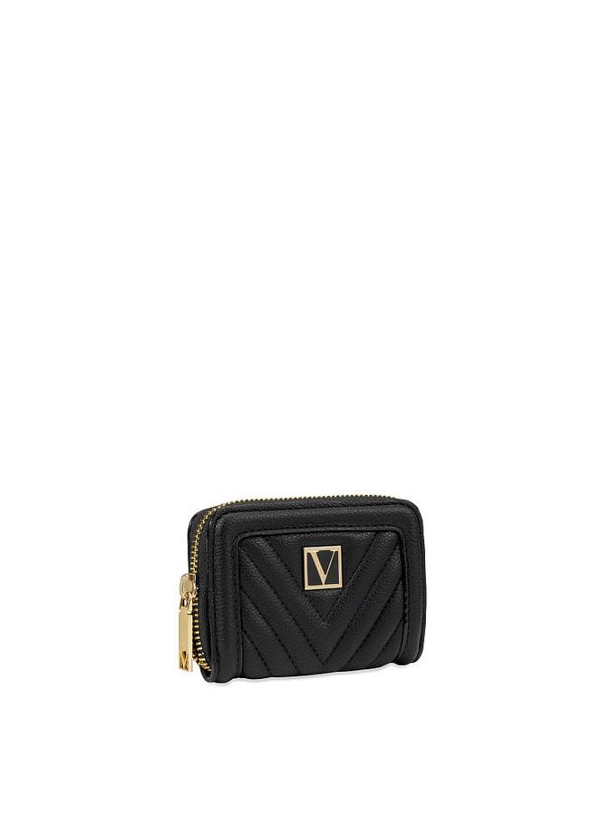 The Victoria Small Zipped Wallet Black