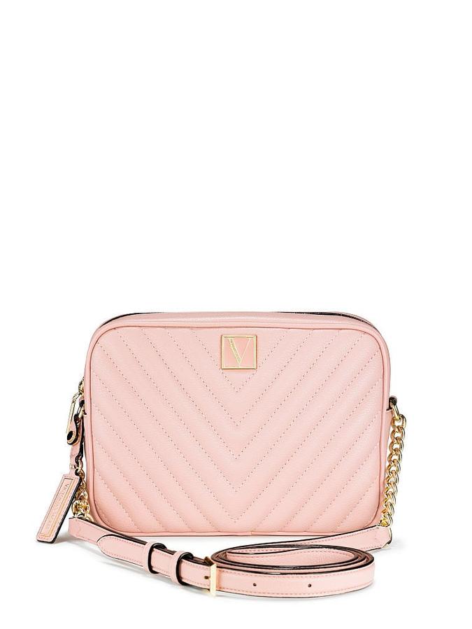The Victoria Top Zip Crossbody Orchid Blush image number 4