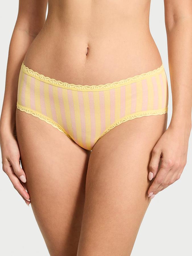 Cotton Lace-Waist Cheeky Panty