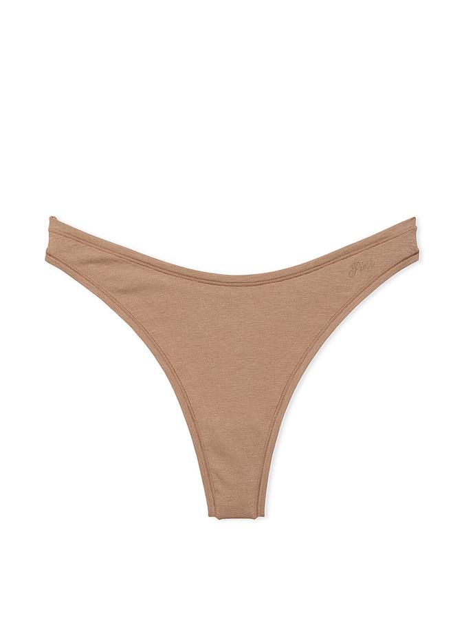 Cotton High-Leg Thong Panty