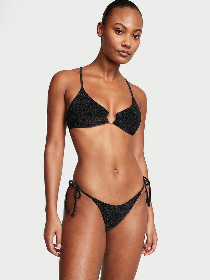 Shimmer Side-Tie Brazilian Bikini Bottom