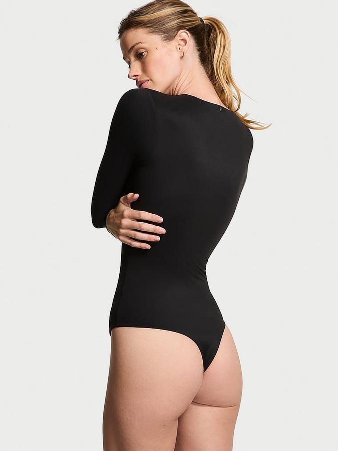 FeatherSoft&trade; BODYWEAR V-Neck Bodysuit
