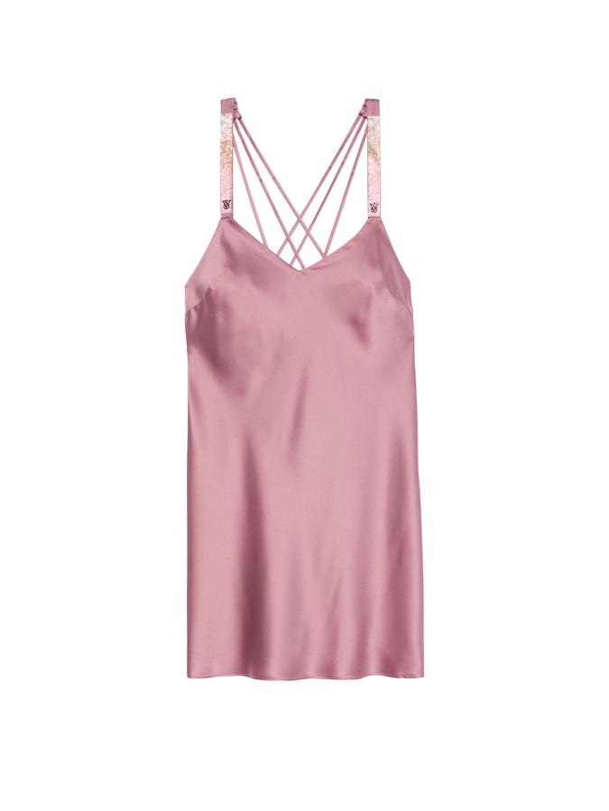 Scattered Shine Strap Satin Strappy-Back Slip image number 2