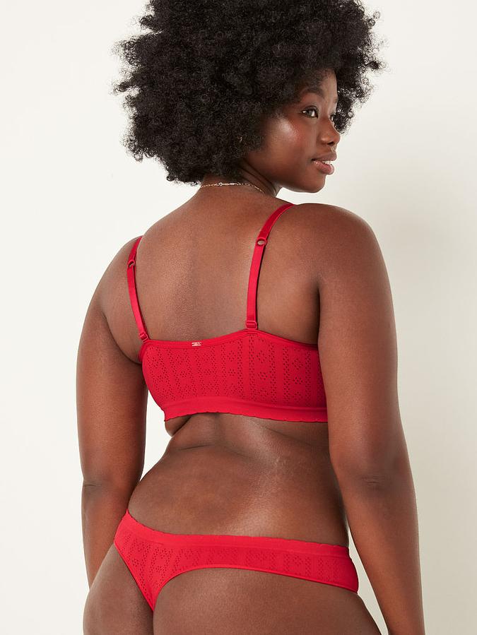 Soft Seamless Pointelle Lightly Lined Bralette