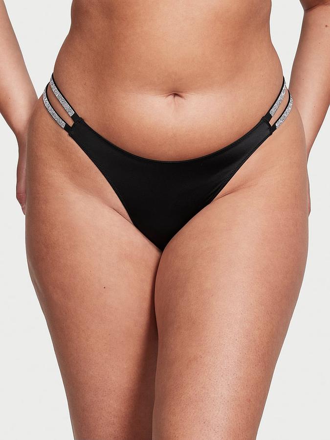 Double Shine Strap Smooth Brazilian Panty