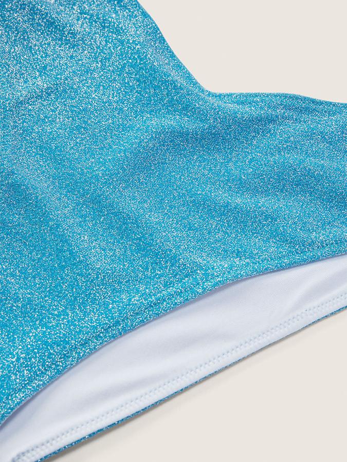 Shimmer High Waist Cheeky Bikini Bottom image number 3