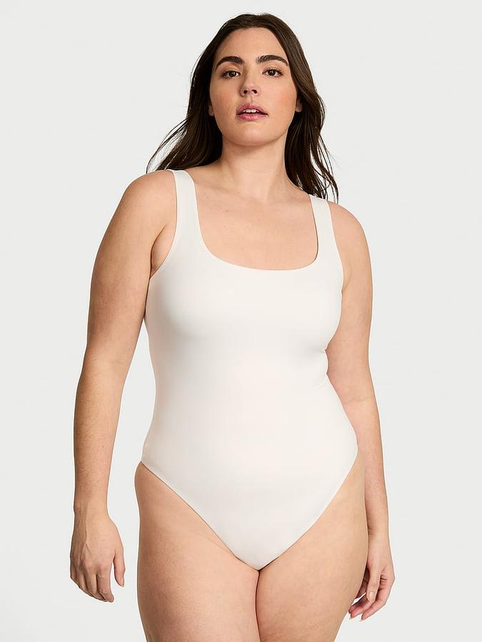Bodywear by Victoria's Secret with FeatherSoft&trade; Innovation Square-Neck Tank Bodysuit