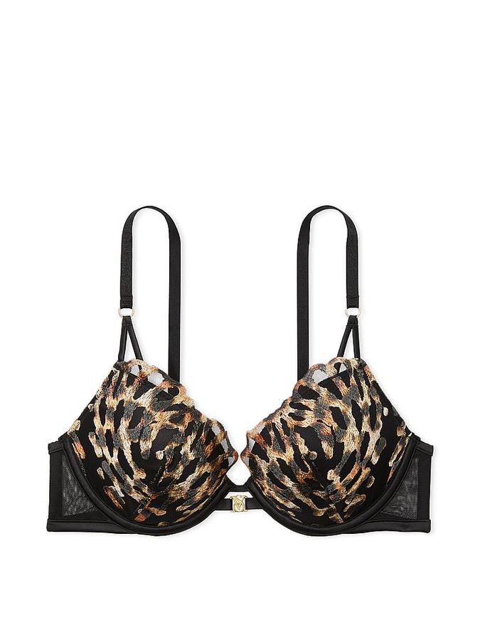 Leopard Embroidery Push-Up Bra