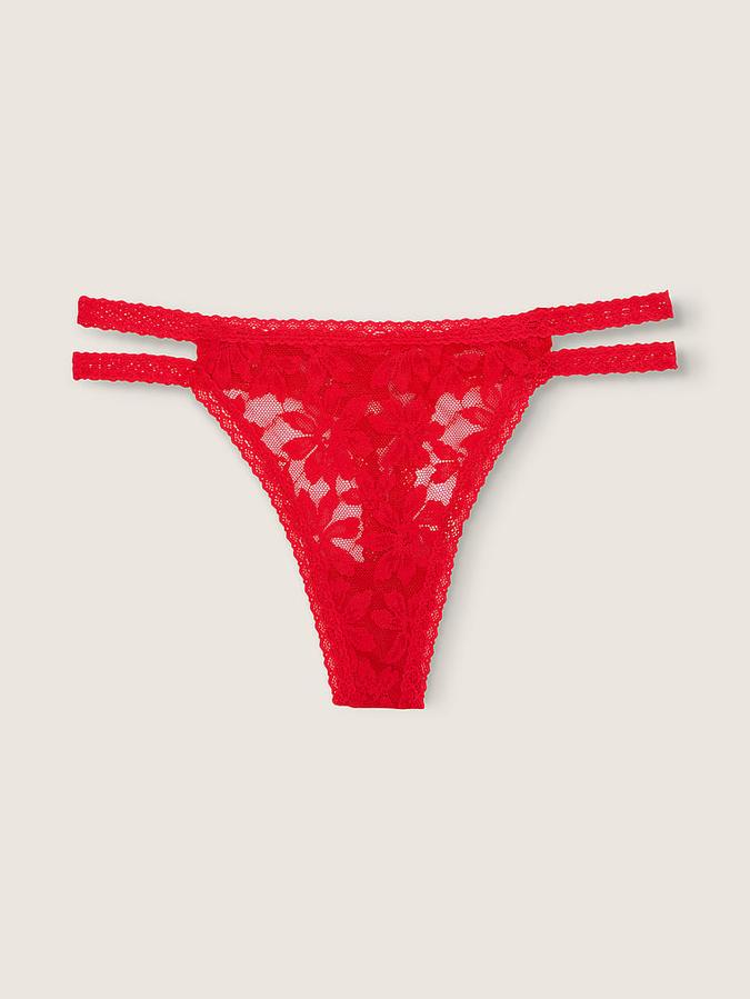 &nbsp;Lace Strappy Thong Panty
