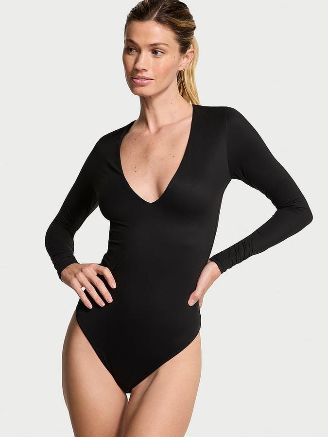 FeatherSoft&trade; BODYWEAR V-Neck Bodysuit