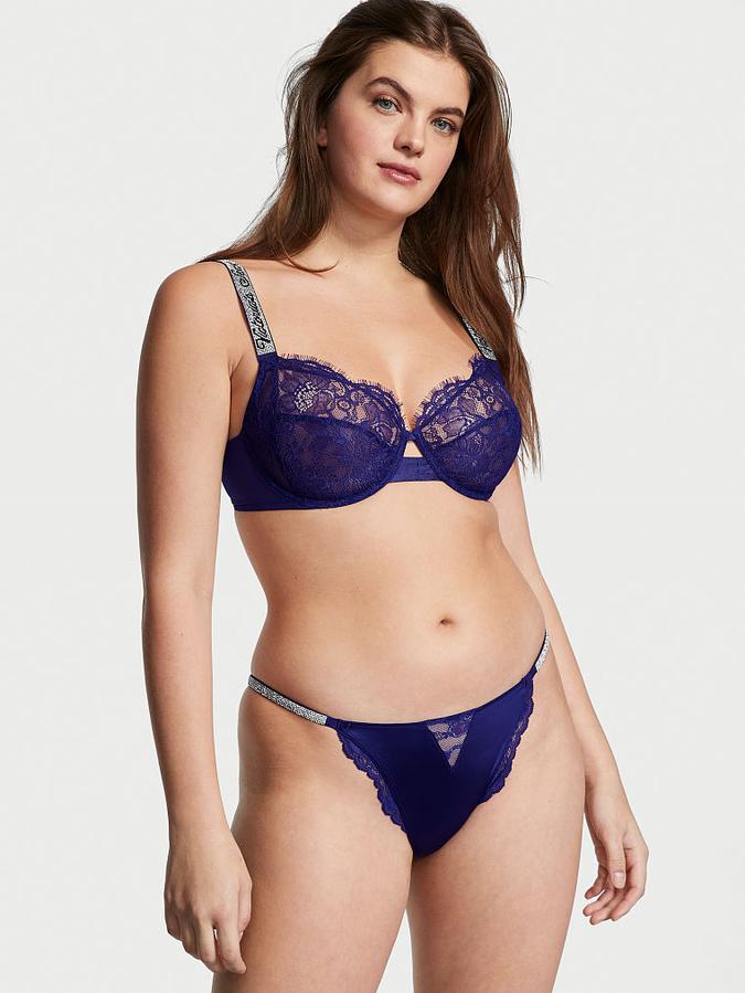 Micro Lace Shine Strap Cheekini Panty image number 3