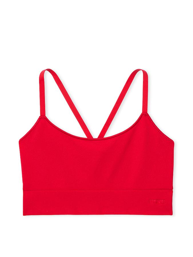 Soft Seamless Racerback Sports Bra image number 2