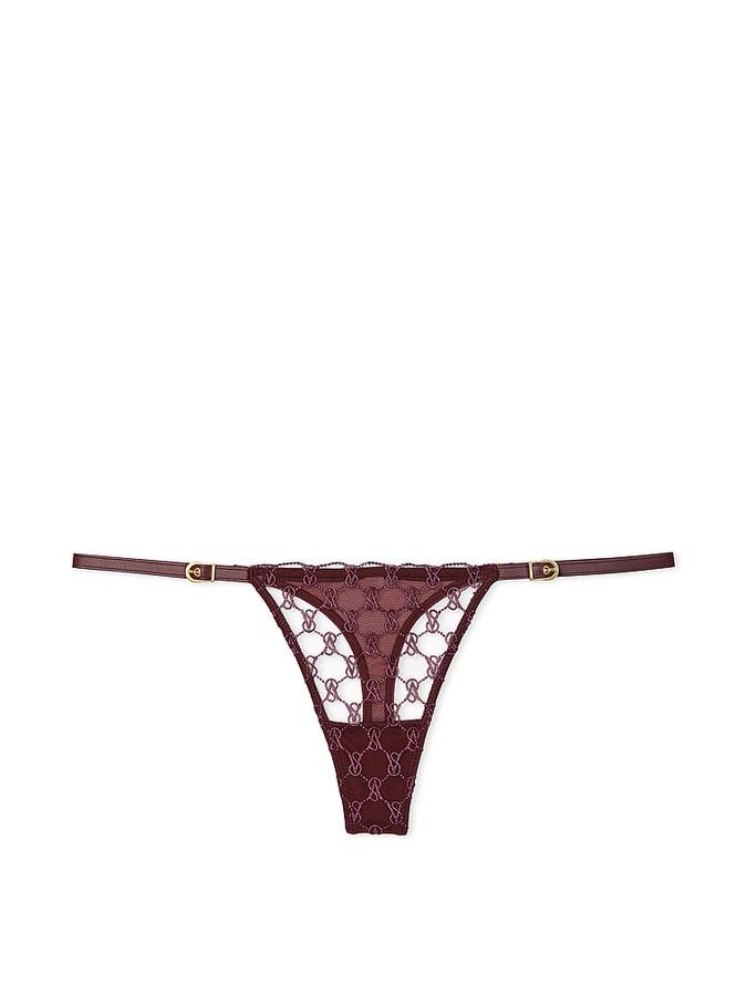 VS Logo Embroidery Thong Panty