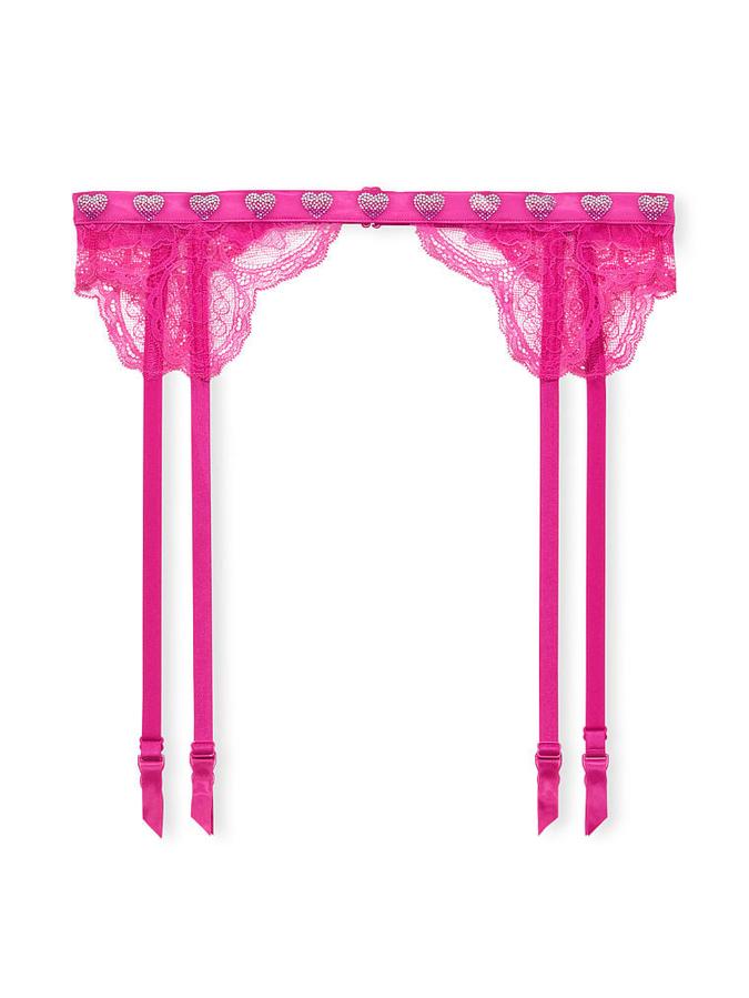 Shine Strap Lace Garter Belt image number 2