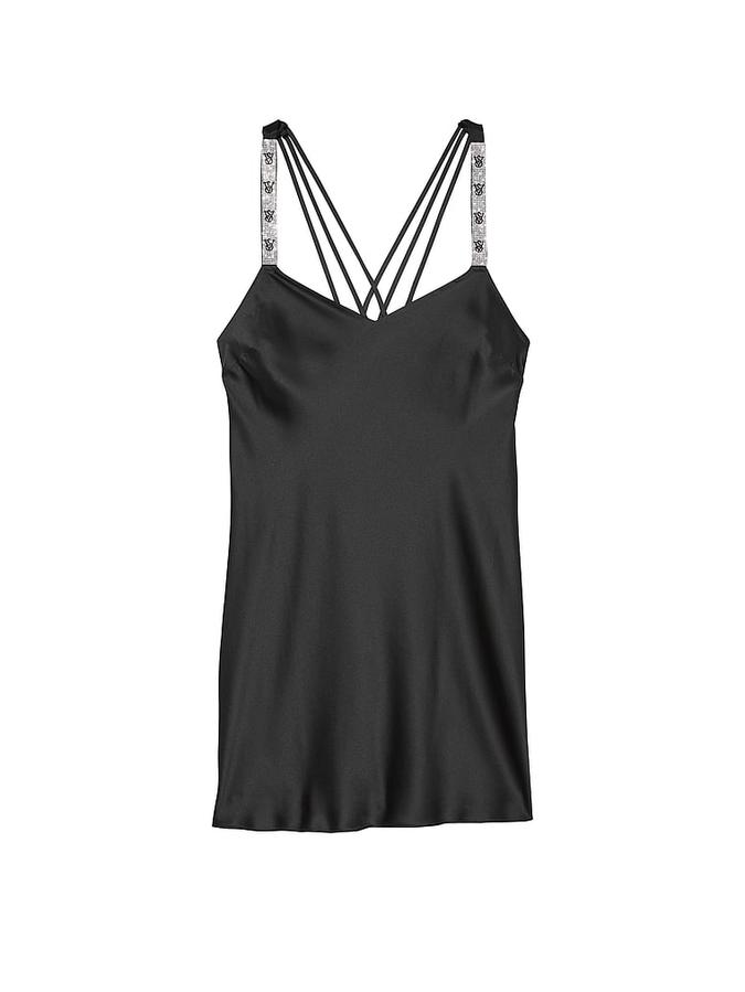 Scattered Shine Strap Satin Strappy-Back Slip image number 2
