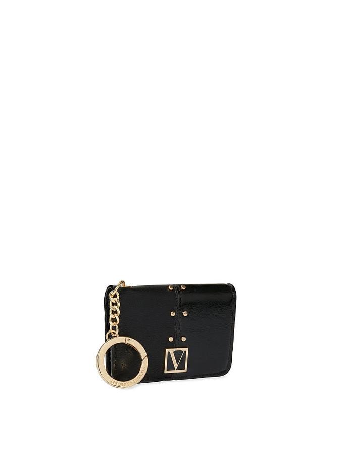 The Victoria Soft Card Case Keychain Charm Black