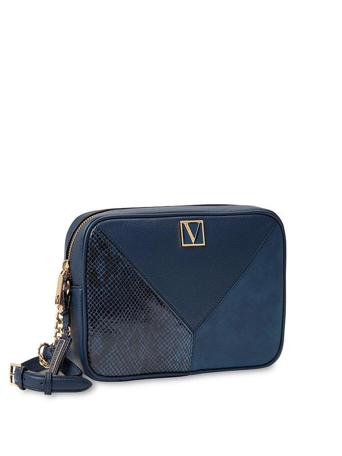 The Victoria Top Zip Crossbody Navy