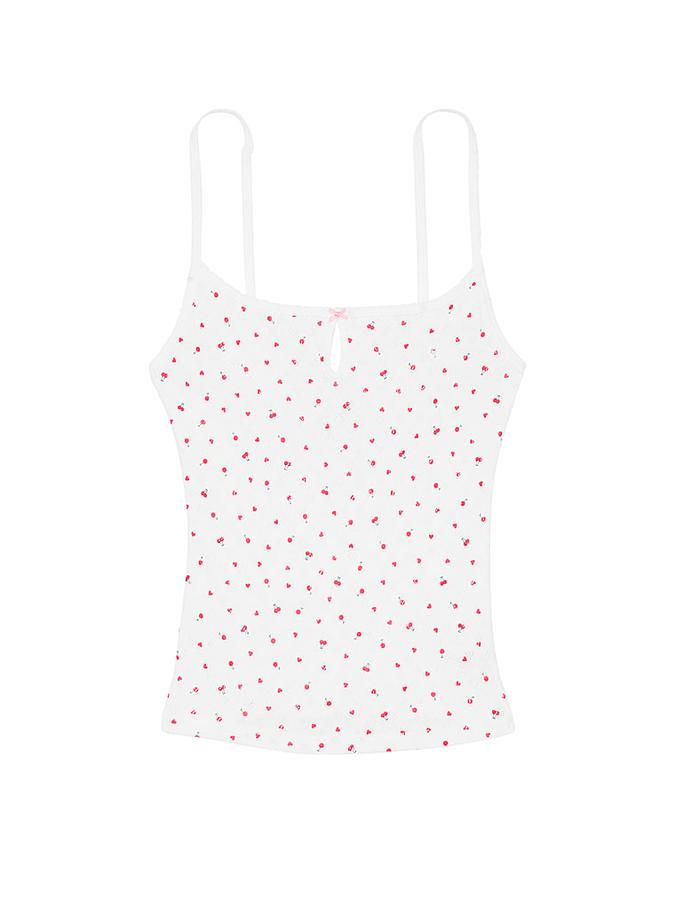 Cotton Heart Pointelle Cami image number 2