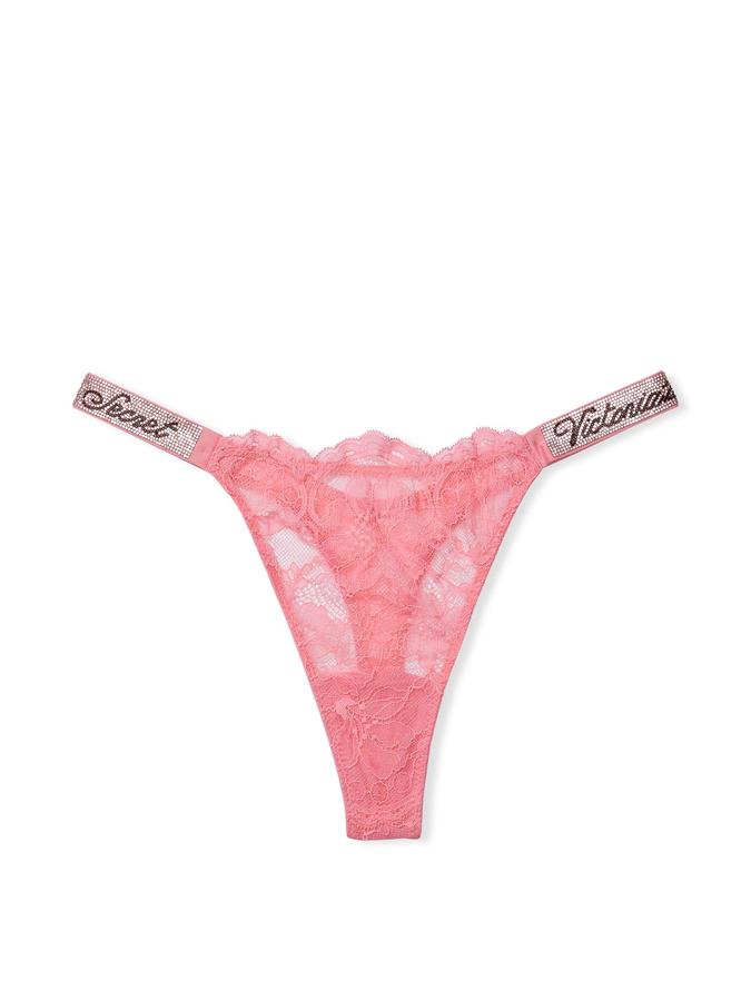 Shine Strap Lace Thong Panty image number 2