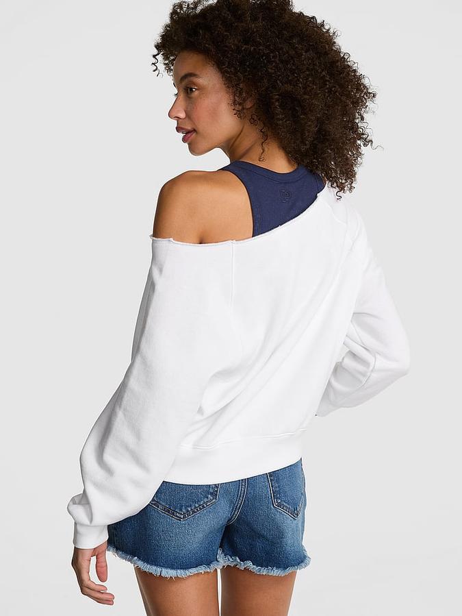 Ivy Fleece Off-The-Shoulder Sweatshirt