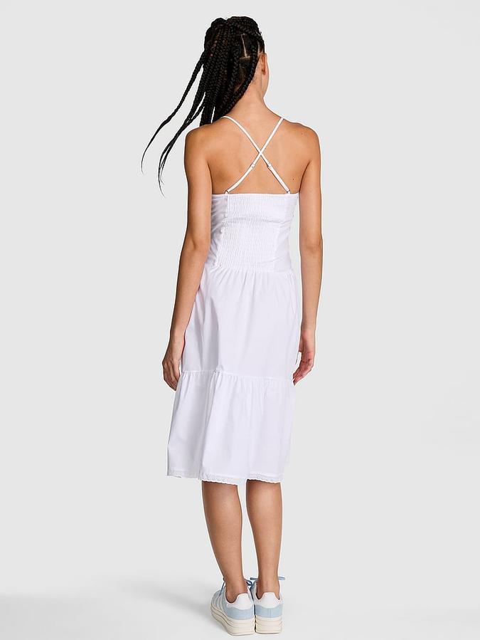 Prairie Poplin Midi Dress