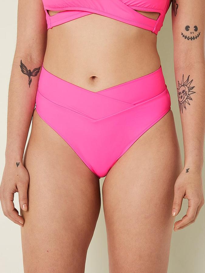 V Crossover High-Waist Bikini Bottom image number 3