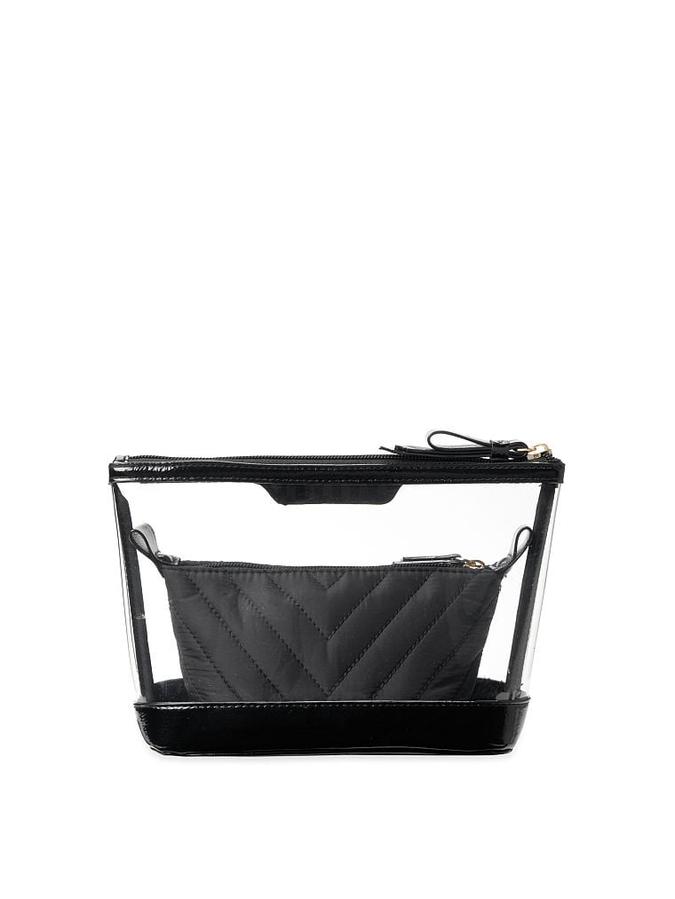 The Victoria AM/PM Beauty Bag Duo Black image number 3