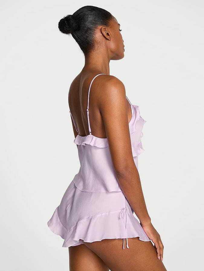 Silky Flutter Ruffled Cami & Shorts Set