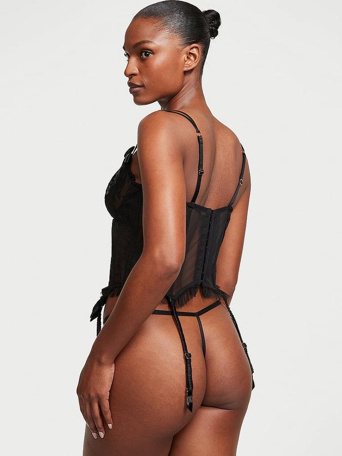 VS Archives Rose Lace Cropped Corset Set
