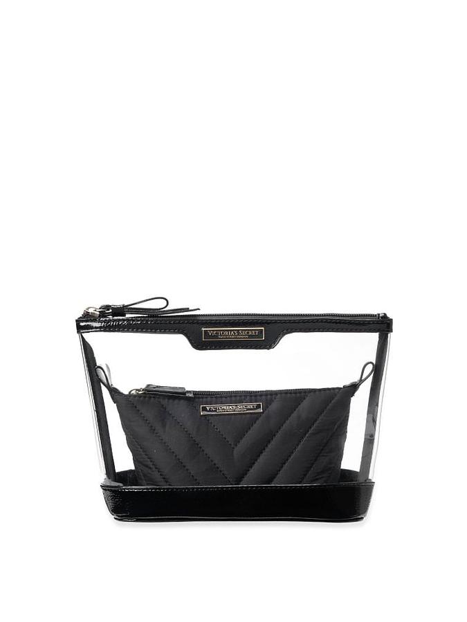 The Victoria AM/PM Beauty Bag Duo Black