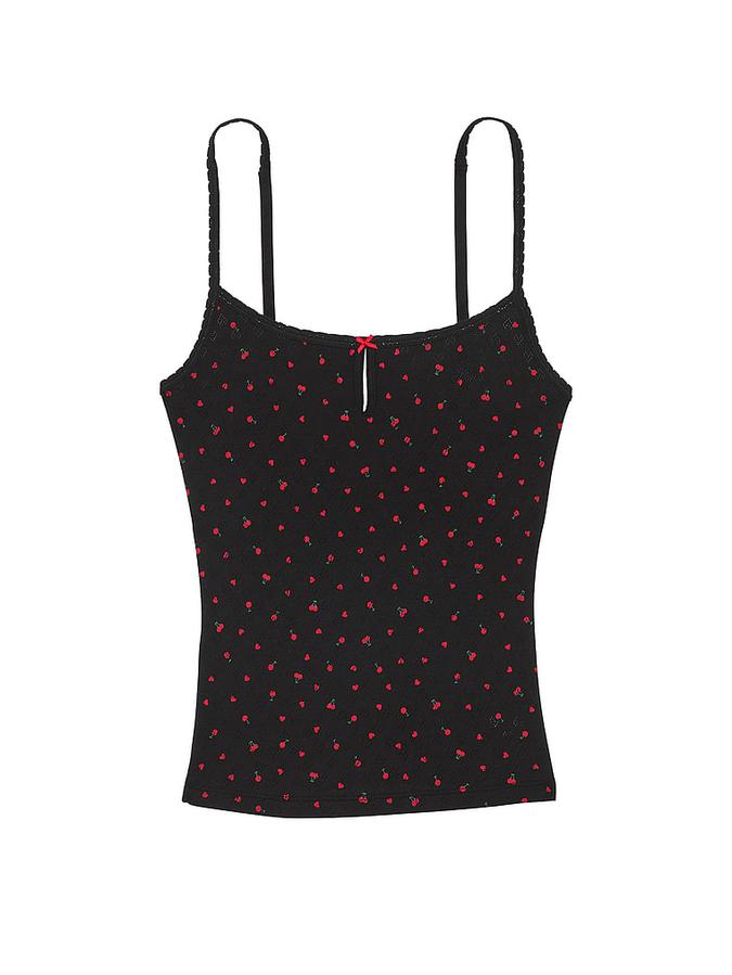 Cotton Heart Pointelle Cami image number 2