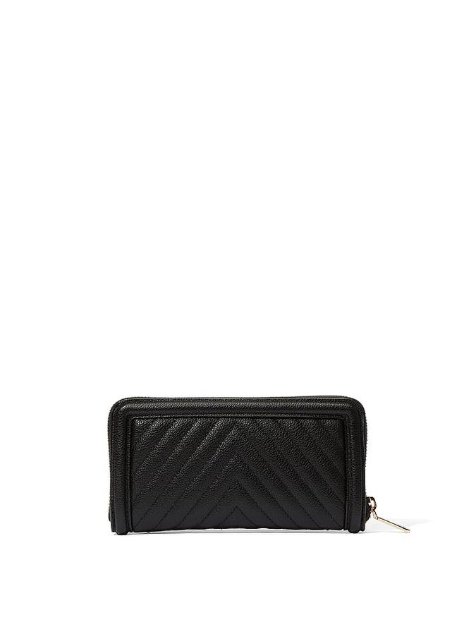 Victoria's Secret Large Wallet with Zip Black