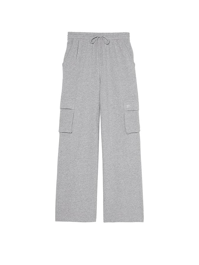 Ivy Fleece Wide-Leg Cargo Sweatpants