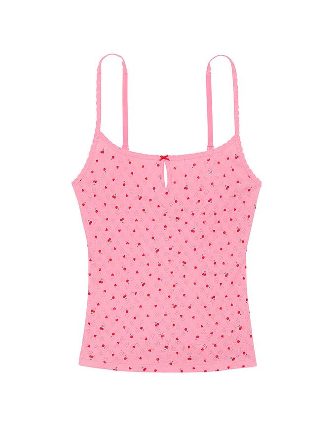 Cotton Heart Pointelle Cami image number 2