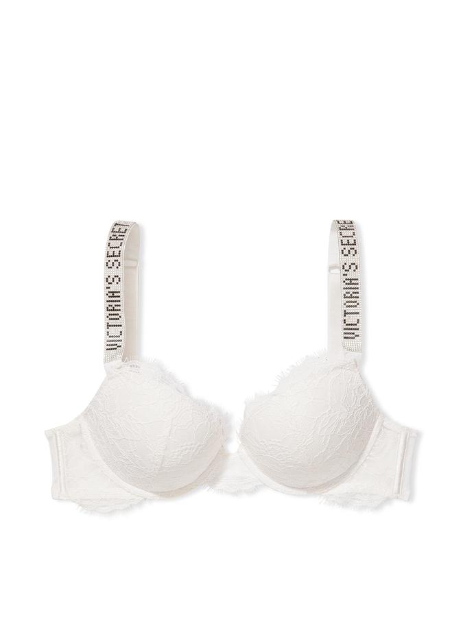 Lace Shine Strap Push-Up Bra image number 2