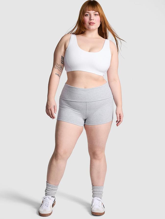All-Day Cotton Foldover 3&rdquo; Bike Shorts