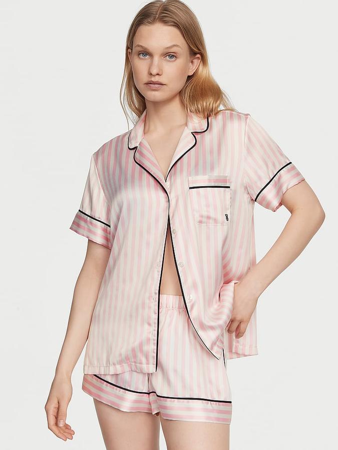 Glazed Satin Short Pajama Set
