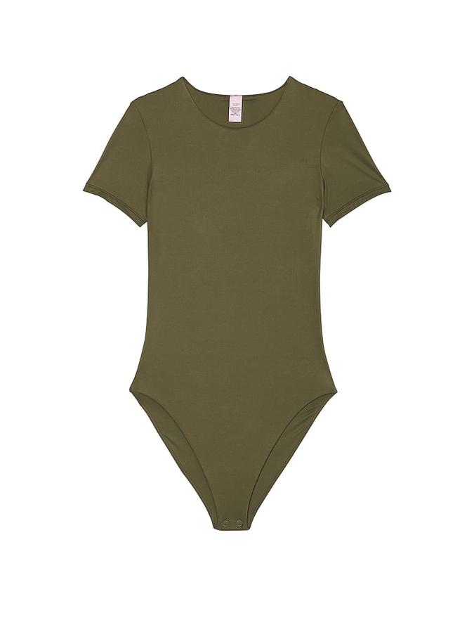 BODYWEAR by Victoria with FeatherSoft&trade; Innovation Short-Sleeve Bodysuit