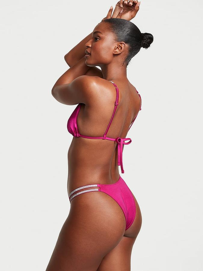 Double Shine Strap Brazilian Bikini Bottom